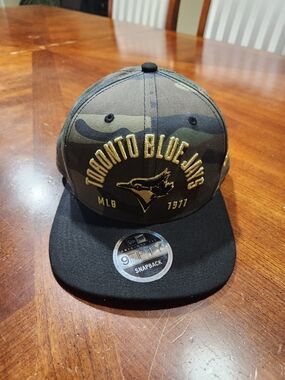 New Era Toronto Blue Jays Camo Snapback Hat - Black Brim